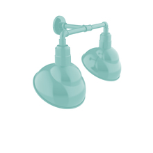 Montclair Light Works GNR121-48 - Emblem 12" 2-Light Straight Arm Wall Light in Sea Green