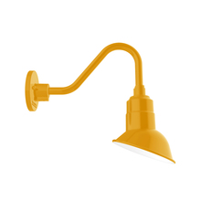 Montclair Light Works GNV101-21 - 7" Angle shade gooseneck wall mount, Bright Yellow