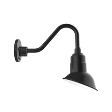 Montclair Light Works GNV101-41 - 7" Angle shade gooseneck wall mount, Black