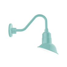 Montclair Light Works GNV101-48 - 7" Angle shade gooseneck wall mount, Sea Green
