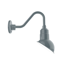 Montclair Light Works GNV119-40 - 7" Emblem shade gooseneck wall mount in Slate Gray