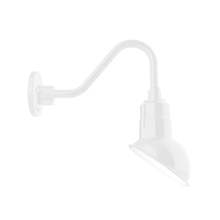 Montclair Light Works GNV119-44 - 7" Emblem shade gooseneck wall mount, White