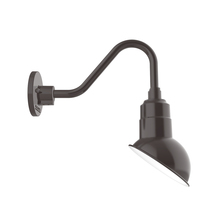 Montclair Light Works GNV119-51 - 7" Emblem shade gooseneck wall mount, Architectural Bronze