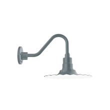 Montclair Light Works GNV158-40 - 12" Radial shade, Gooseneck wall mount, Slate Gray