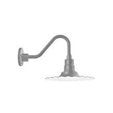 Montclair Light Works GNV158-49 - 12" Radial shade, Gooseneck wall mount, Painted Galvanized
