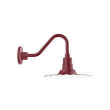 Montclair Light Works GNV158-55 - 12" Radial shade, Gooseneck wall mount, Barn Red