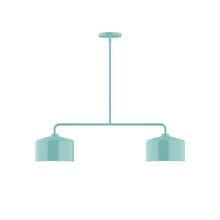 Montclair Light Works MSG419-48 - 2-Light Axis Linear Pendant, Sea Green