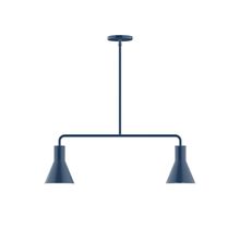 Montclair Light Works MSG436-50 - 2-Light Axis Linear Pendant, Navy