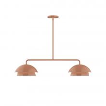 Montclair Light Works MSGX445-19-L10 - 2-Light Axis Linear LED Pendant, Terracotta