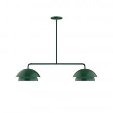 Montclair Light Works MSGX445-42-L10 - 2-Light Axis Linear LED Pendant, Forest Green
