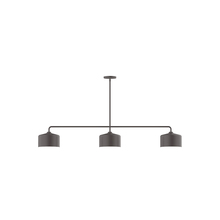 Montclair Light Works MSN419-57 - 3-Light Axis Linear Pendant, Bronze Matte