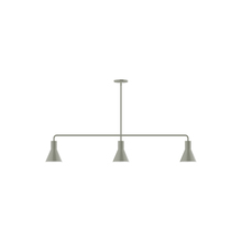 Montclair Light Works MSN436-24 - 3-Light Axis Linear Pendant, Moss Green