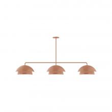 Montclair Light Works MSNX445-19-L12 - 3-Light Axis LED Linear Pendant, Terracotta