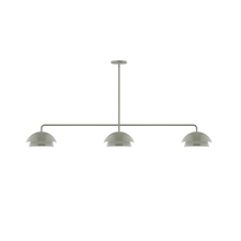 Montclair Light Works MSNX445-24-L12 - 3-Light Axis LED Linear Pendant, Moss Green