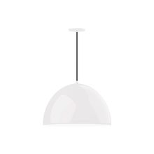 Montclair Light Works PEB213-44-44-C21 - 22" XL Choices Deep Dome Shade, medium base, white cord with canopy, White