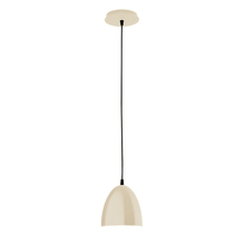 Montclair Light Works PEB417-16-C21 - 6" Jill shade, white cord with canopy, Cream