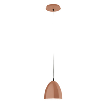 Montclair Light Works PEB417-19 - 6" Jill shade, black cord with canopy, Terracotta