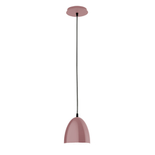 Montclair Light Works PEB417-20-C21 - 6" Jill shade, white cord with canopy, Mauve