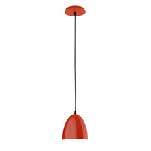Montclair Light Works PEB417-26 - 6" Jill shade, black cord with canopy, Vermillion