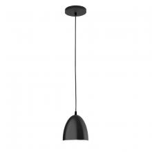 Montclair Light Works PEB417-41 - 6" Jill shade, black cord with canopy, Black