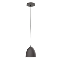 Montclair Light Works PEB417-57-C21 - 6" Jill shade, white cord with canopy, Bronze Matte