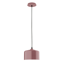 Montclair Light Works PEB419-20 - 8.5" Julia shade, black cord with canopy, Mauve