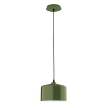 Montclair Light Works PEB419-22 - 8.5" Julia shade, black cord with canopy, Fern Green
