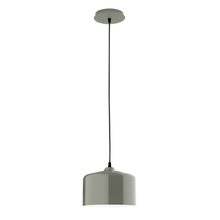 Montclair Light Works PEB419-24-C21 - 8.5" Julia shade, white cord with canopy, Moss Green