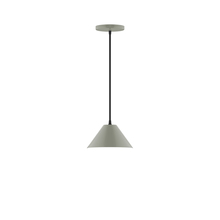 Montclair Light Works PEB421-24 - 8" Pinnacle Pendant, Moss Green