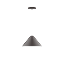 Montclair Light Works PEB422-57 - 12" Pinnacle Pendant, Bronze Matte