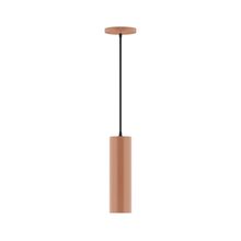 Montclair Light Works PEB426-19-C21 - 3.5" x 12" Beam Pendant, white cord with canopy, Terracotta