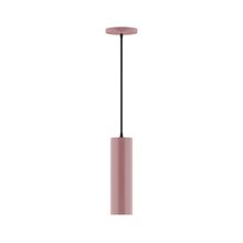 Montclair Light Works PEB426-20-C21 - 3.5" x 12" Beam Pendant, white cord with canopy, Mauve