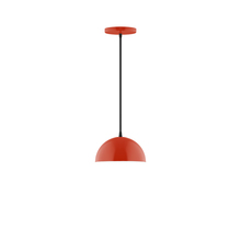 Montclair Light Works PEB431-26 - 8" Arcade Pendant, Vermillion