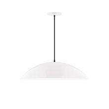 Montclair Light Works PEB439-44 - 24" Plateau Pendant, White