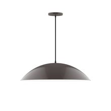 Montclair Light Works PEB439-51-C21 - 24" Plateau Pendant, white cord with canopy, Architectural Bronze