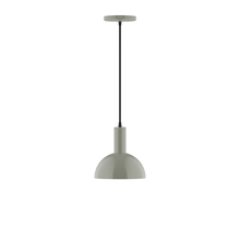Montclair Light Works PEBX456-24-C21 - 8" Ray Pendant, white cord with canopy, Moss Green