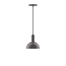Montclair Light Works PEBX456-57-C21 - 8" Ray Pendant, white cord with canopy, Bronze Matte