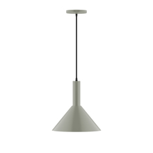Montclair Light Works PEBX466-24 - 12" Chase Pendant, Moss Green