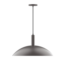 Montclair Light Works PEBX467-57-C21 - 18" Chase Pendant, white cord with canopy, Bronze Matte