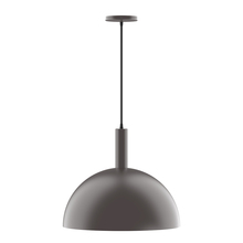 Montclair Light Works PEBX472-57-C21 - 18" Ray Pendant, white cord with canopy, Bronze Matte
