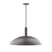 Montclair Light Works PEBX477-57-C21 - 24" Glow Pendant, white cord with canopy, Bronze Matte