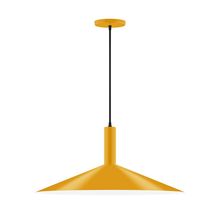 Montclair Light Works PEBX478-21-C21 - 24" Zing Pendant, white cord with canopy, Bright Yellow