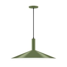 Montclair Light Works PEBX478-22 - 24" Zing Pendant, Fern Green