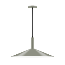 Montclair Light Works PEBX478-24-C21 - 24" Zing Pendant, white cord with canopy, Moss Green
