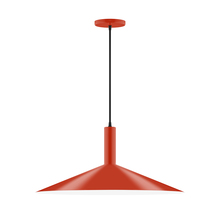 Montclair Light Works PEBX478-26-C21 - 24" Zing Pendant, white cord with canopy, Vermillion