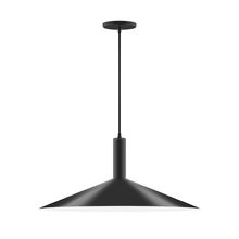 Montclair Light Works PEBX478-41-C21 - 24" Zing Pendant, white cord with canopy, Black