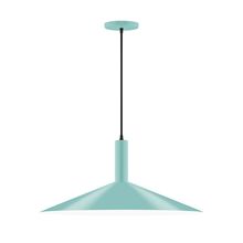 Montclair Light Works PEBX478-48-C21 - 24" Zing Pendant, white cord with canopy, Sea Green