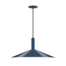 Montclair Light Works PEBX478-50-C21 - 24" Zing Pendant, white cord with canopy, Navy