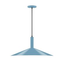 Montclair Light Works PEBX478-54-C21 - 24" Zing Pendant, white cord with canopy, Light Blue