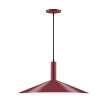 Montclair Light Works PEBX478-55 - 24" Zing Pendant, Barn Red
